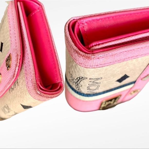 MCM Multicolor Visetos Coated Canvas & Leather Short Wallet w/box/dustbag/card - Picture 5 of 15